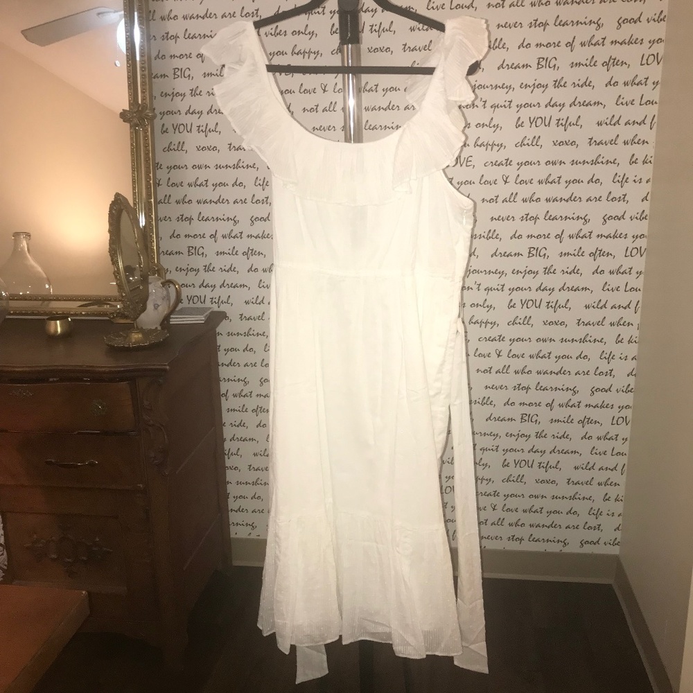 Off the shoulder Tie Waist Dress
